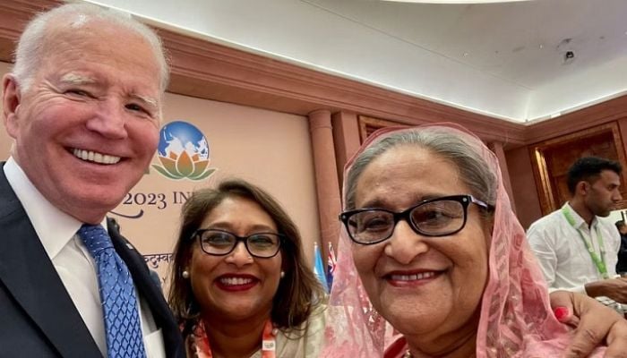 Biden takes selfie with Hasina