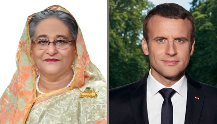 Bilateral meeting between Hasina, Macron begins