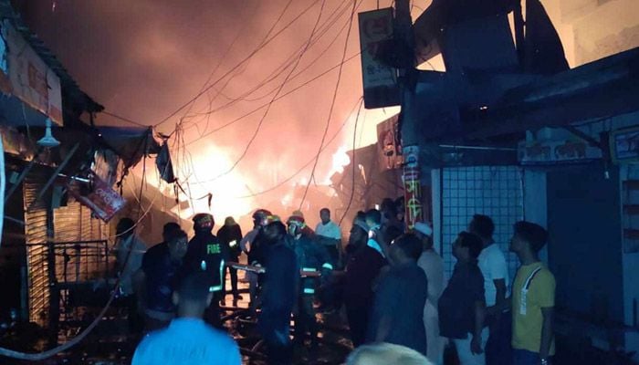 Fire guts at least 200 shops in Narsingdi