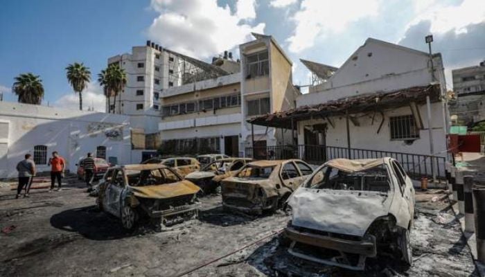 Israel claims Gaza hospital blast caused by Palestinian rockets