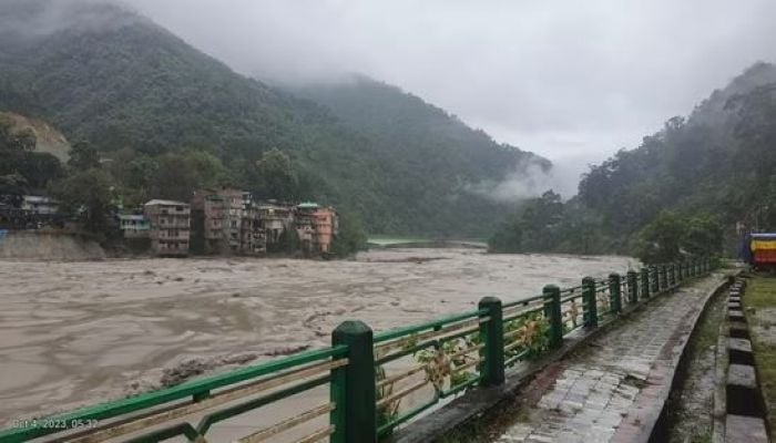 Floods in India's Sikkim state leave 10 dead, 82 missing