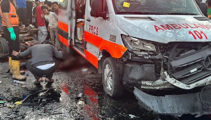 15 killed as Israel strikes ambulance convoy in Gaza