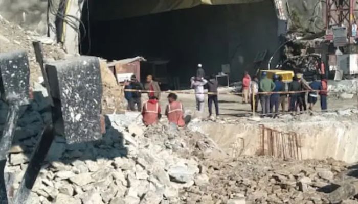 At least 40 Indian workers trapped in tunnel collapse