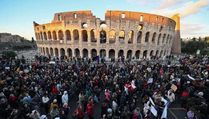 Thousands march across globe to denounce violence against women