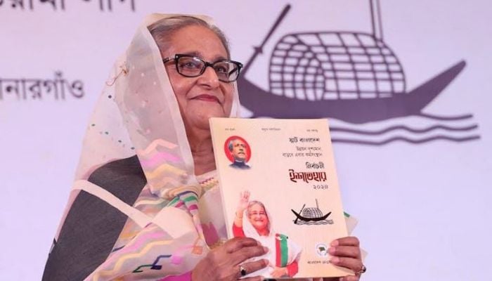Sheikh Hasina unveils AL election manifesto