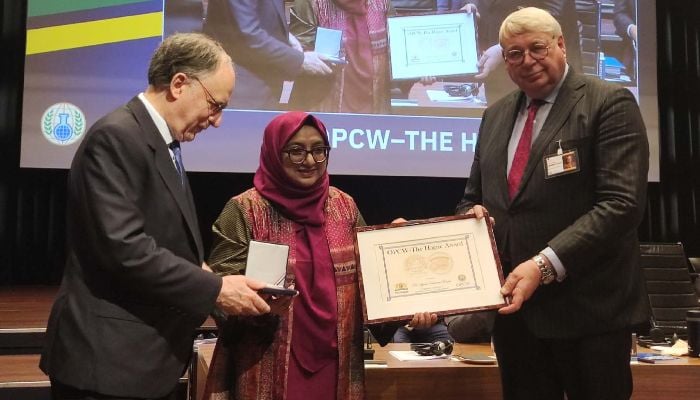 BUET Prof Sultana Razia wins OPCW The Hague Award