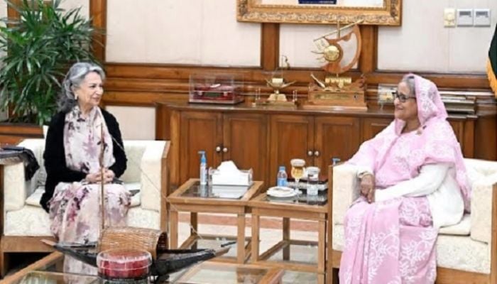Indian actress Sharmila Tagore pays courtesy call on PM
