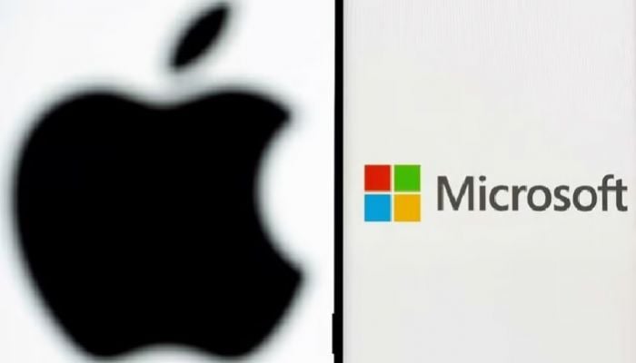 Investors see Microsoft's stock market value leaving Apple behind