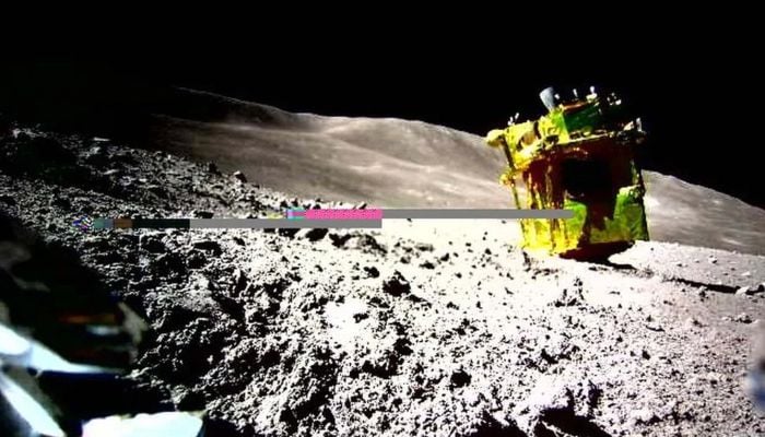 Japanese Moon mission lands on its nose