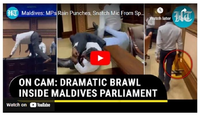 Maldives parliament rejects 3 cabinet members after dramatic brawl