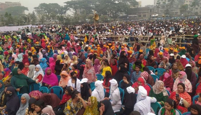 Thousands of people join Sheikh Hasina's Narayanganj rally