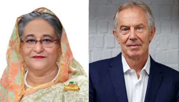Tony Blair greets Sheikh Hasina on reelection as PM