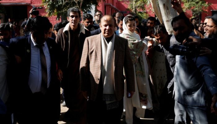 Pakistan's former PM Nawaz Sharif claims victory in national elections