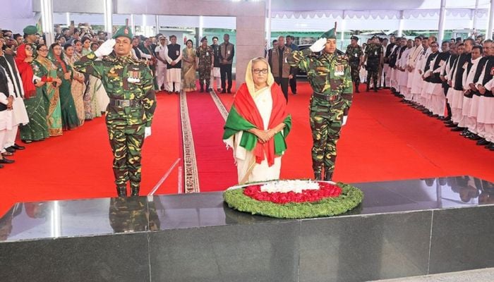 PM pays rich tributes to Bangabandhu on historic March 7
