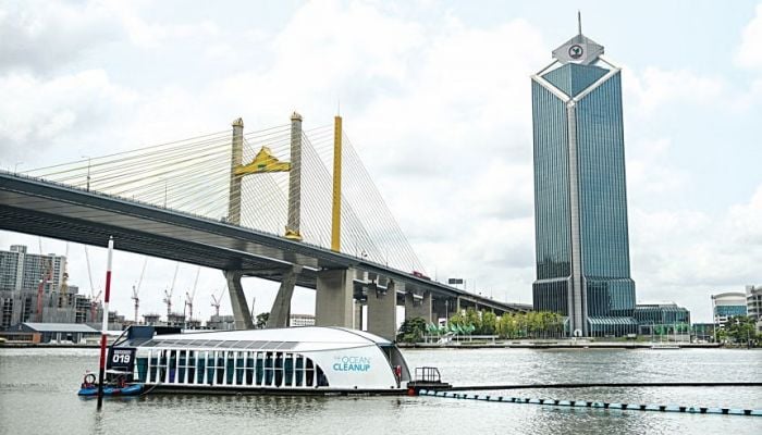 Plastic ‘interceptor’ tackles trash in Bangkok river