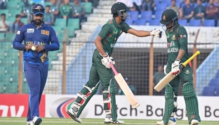 Hridoy lifts Bangladesh to 286-7 in 2nd ODI against Sri Lanka
