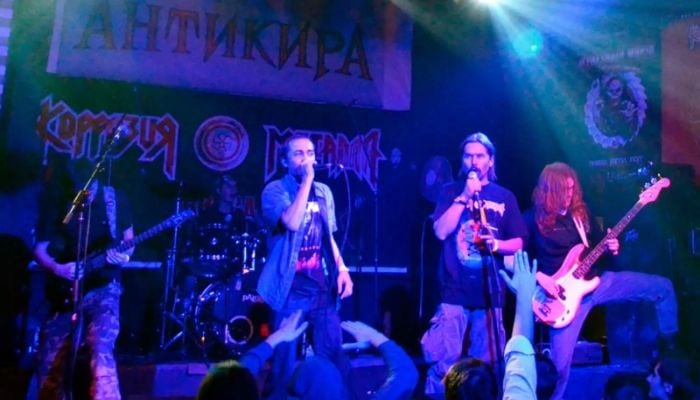 Russian band arrested mid-concert over 'Nazi symbols'