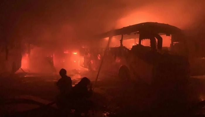 14 Volvo buses gutted in Demra depot fire
