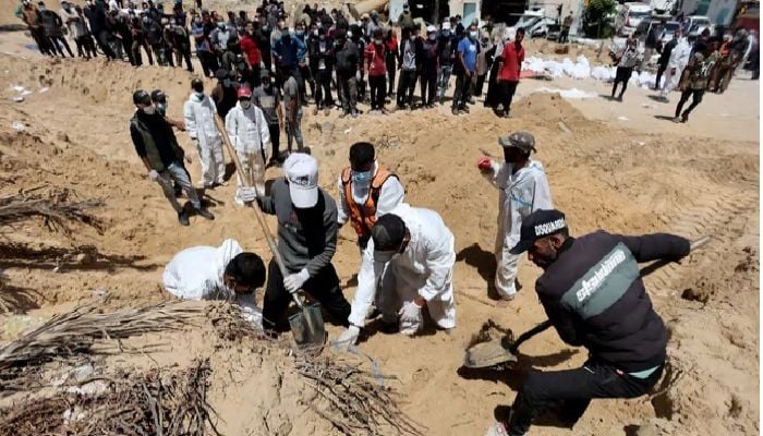 UN rights chief 'horrified' by mass grave reports at Gaza hospitals