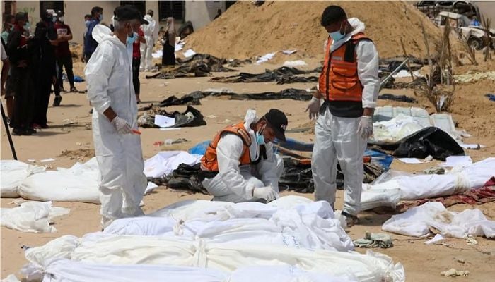 UN rights chief 'horrified' by mass grave reports at Gaza hospitals