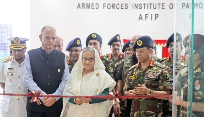 PM opens AFIP, Senaprangan Bhabans in Dhaka Cantonment