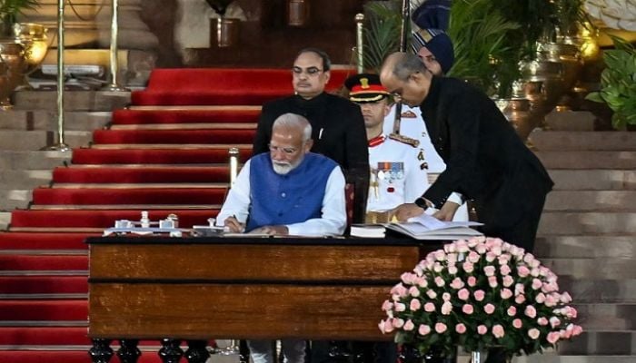 Modi sworn in as prime minister for historic third term