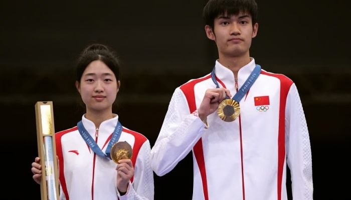 China's Sheng, Huang bag first gold of Paris Olympics