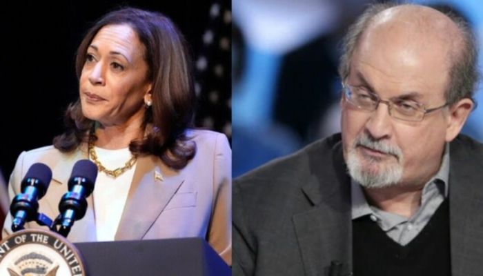 Salman Rushdie supports Kamala Harris '1000%'