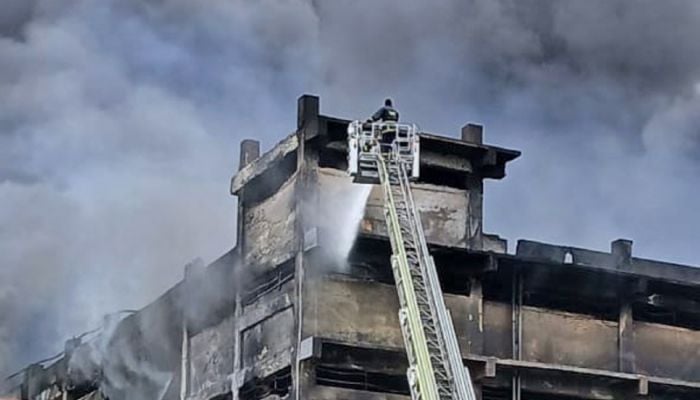 Gazi tyre factory fire burning for 15 hours