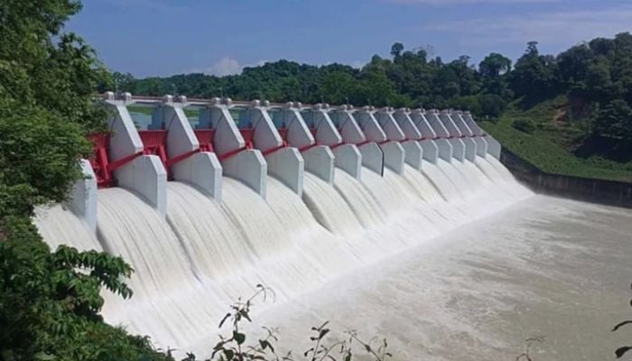 16 gates of Kaptai Dam opened