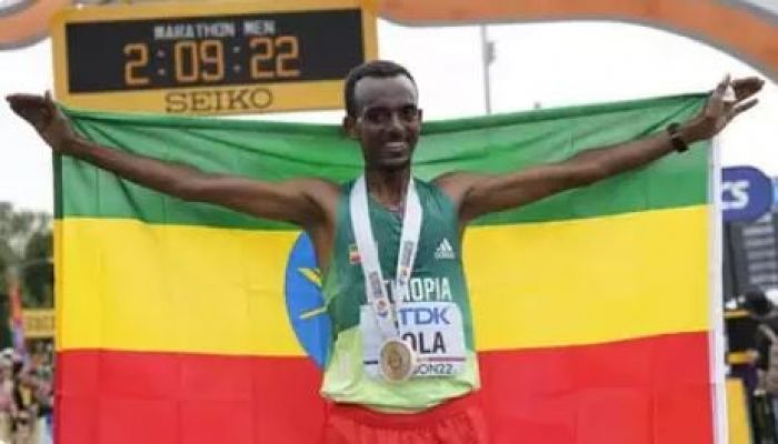 Ethiopian Tamirat Tola wins Olympic men's marathon