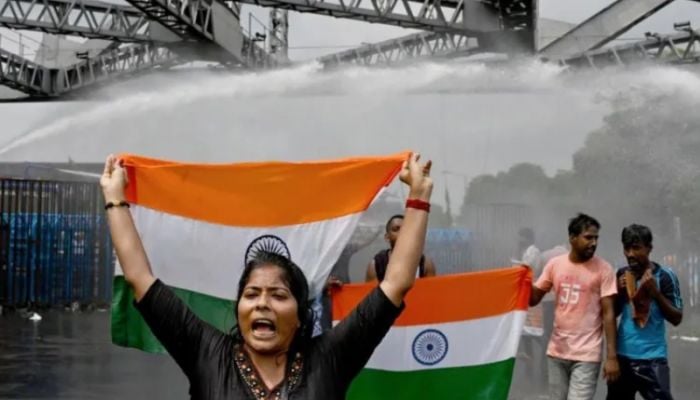 Tear gas fired at protesters angry at Indian doctor's murder