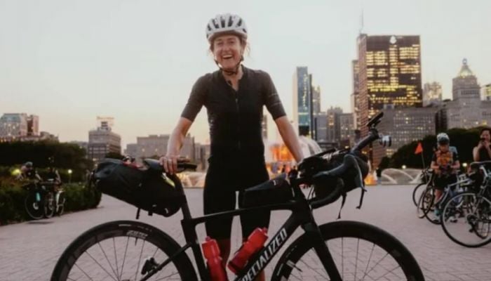 American becomes fastest woman to cycle globe