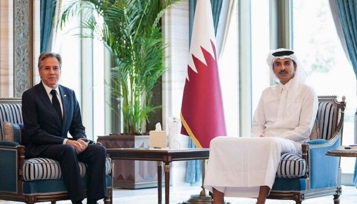 Blinken meets Qatari emir in Gaza mediation push