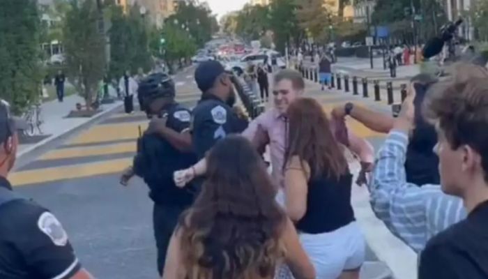 US man sets himself on fire at Israel-Hamas war anniversary march