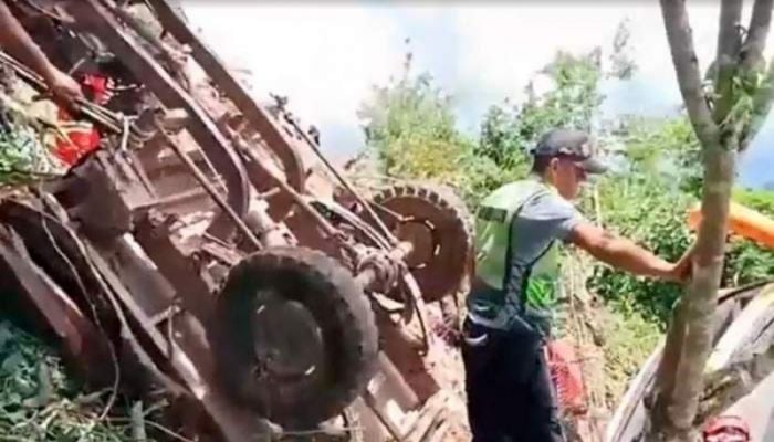 Bus carrying Peru high schoolers careens off cliff, kills 11