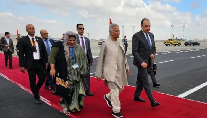 Chief Adviser reaches Cairo to join D-8 Summit