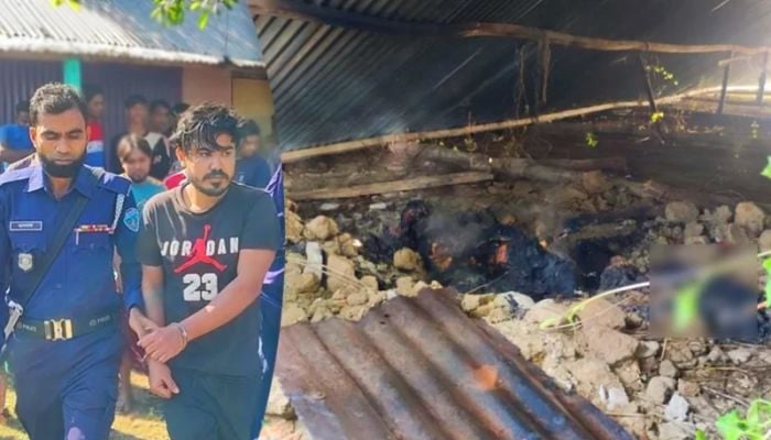 Woman's body burned in Akhaura, suspect detained