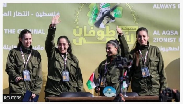 Four female hostages released by Hamas return to Israel