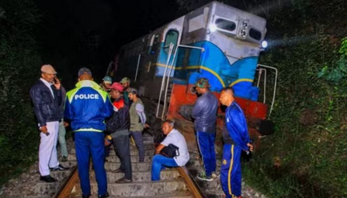 Sri Lanka train derailed after smashing into elephants
