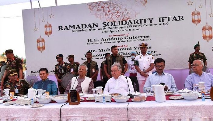 CA, UN chief take iftar with 100,000 Rohingyas in Ukhiya