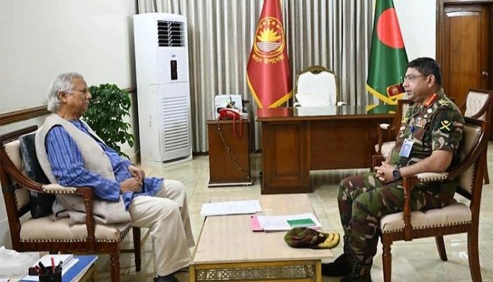 Army chief calls on chief adviser