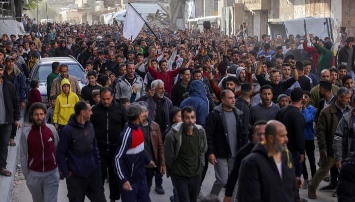Hundreds of Palestinians join rare protest against Hamas in Gaza