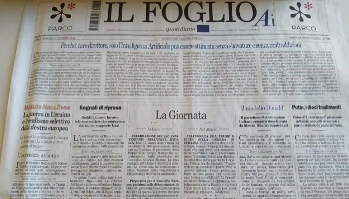 Italian newspaper says it has published world’s first AI-generated edition