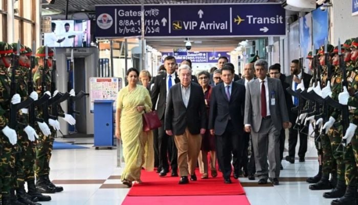 UN Secretary General Guterres leaves Dhaka