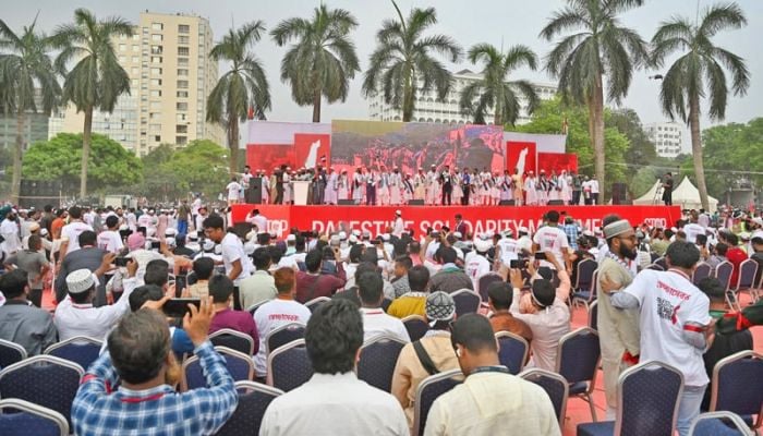 March for Gaza ends at Suhrawardy Udyan
