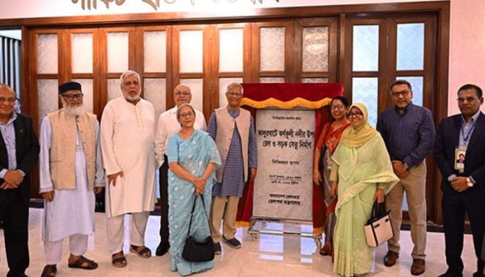 CA unveils foundation stone of Kalurghat Bridge