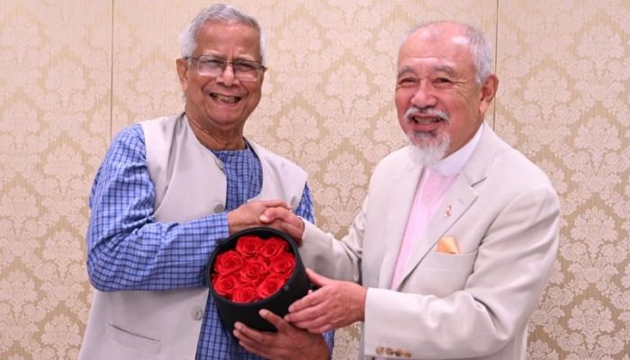 Yunus seeks Sasakawa's support to resolve the Rohingya crisis