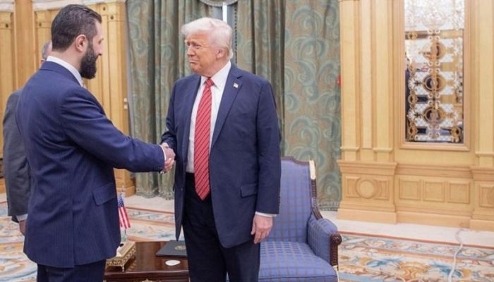 Trump meets interim Syrian president