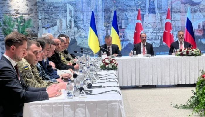 Ukrainian and Russian officials meet for first face-to-face talks in three years